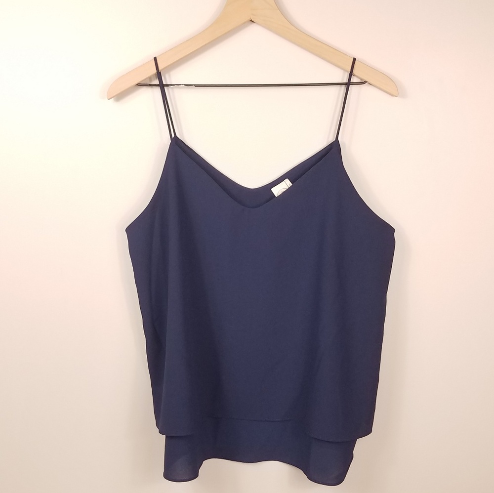 Paper Crane Navy BlueTank Top